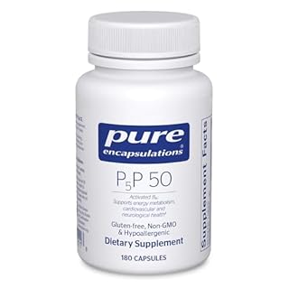 Pure Encapsulations P5P 50 - Active Vitamin B6 - Supports Energy Metabolism & Brain Health* - Gluten Free & Non-GMO - 180 Capsules