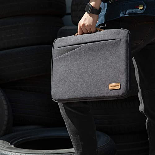 Civoten Laptop Sleeve Case 14 Inch Bag Water-Resistant Handbag For 15.4" Macbook Pro/14 Lenovo Ideapad Flex 5/Thinkpad T590/Hp Chromebook 14/Hp Pro 14 G3/Dell Latitude 14/Acer Swift 5 7, Dark Gray #TOP5