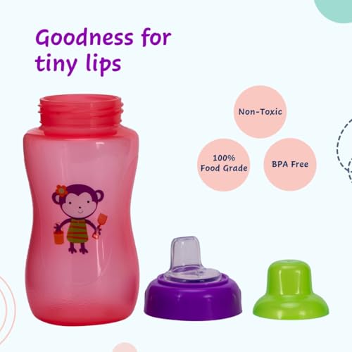 Image of Adore Spouty Silicon Soft Spout Sipper with Hood 270ml (Pink)