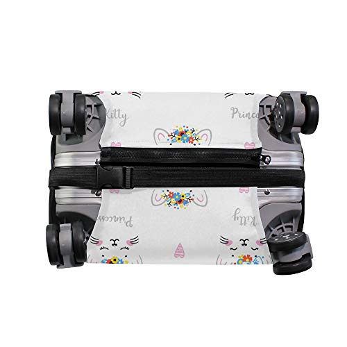 Housse de Bagage Couronne Florale : Protection de Valise Extensible en Tissu Lavable - 5