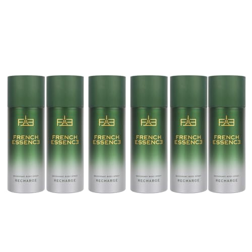 Image of FRENCH ESSENCE Deodorant Spray Perfume /Deodorant for men /Men Deo /Body Spray for men,Long Lasting Fragrance, Fresh Scent (Recharge) - 50ml combo offer Pack of 6