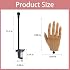 Silicone Practice Hands for Acrylic Nails with Stand Bracket Make-up Nail Practice Hand Flexible Hand Painted Mannequin Hands for Nails Art Training Tool (New 4#-Left Hand)