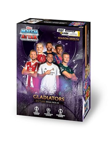 Image of Topps UEFA Champions League Match Attax 2025-26 Trading and Collectible Card Game (Mega Pack Gladiators - Battlers)
