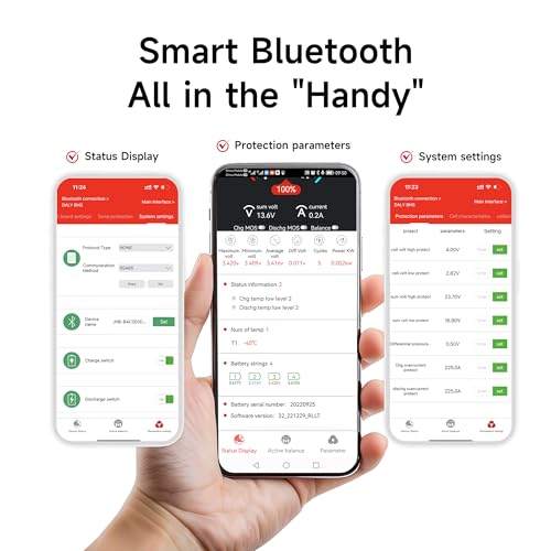 DALY BMS 12V 4S 250A LiFePO4 – Smart Bluetooth Batterieschutzplatine für 12 Volt Lithium Batteriepack RV Tragbares Kraftwerk