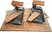 Produktbild CV 4er Set 2 Grill-Pfannen Edelstahl Raclette-Pfännchen + 2 Grill-Bretter Räucher-Bretter Zedern-Holz