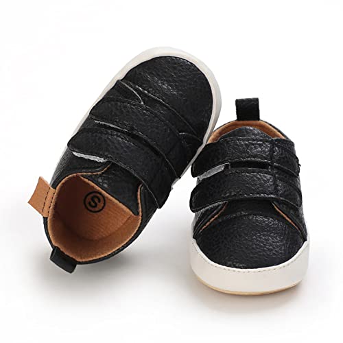 Image of Clowora Baby Boys Girls Shoes Non-Slip Rubber Sole Sneakers Infant First Walking Toddler Crib Shoes Newborn Loafers Flats.