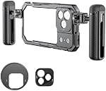 NEEWER Phone Cage Kit Compatible with iPhone 17 Pro Only, Video Rig Stabilizer Accessories with 67mm Filter Ring, 17mm Lens Backplate, T Mount Adapter, Two Quick Release Handles, PA143 (Black)