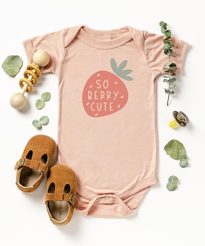 Olive Loves Apple So Berry Cute Strawberry Adorable Infant Bodysuit3