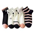 SWEET CABOODLES Women's Ankle Socks for Casual & Sports Multicolor Odour Free Fancy Multi design Socks Pack (IN, Alpha,