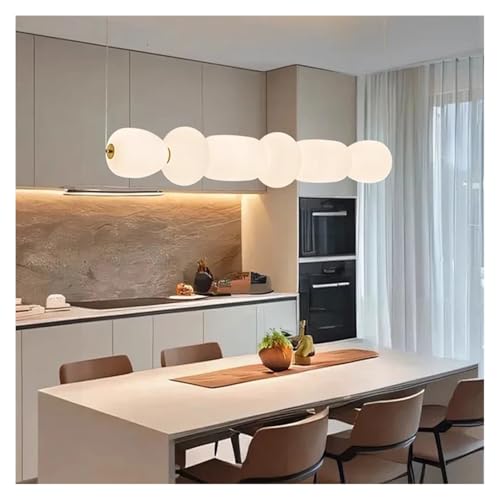 Lampe suspendue LED 6 têtes moderne pour illuminer un salon contemporain
