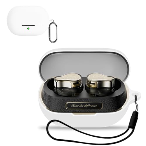 For SOUNDPEATS H3 用 ケース カバー KONXISA SOUNDPEATS H3 ワイヤレスイヤホンケース シリコン素材 耐衝撃 防水防塵 ウォッシャブル (カラビナ付き+ストラップ付き ) 着用しやすい 装着充電可能 持ち運びがしやすい
