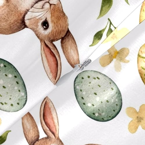 Housse de coussin lapin de Pâques velours haut de gamme double face