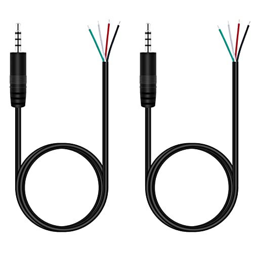 Fancasee Ersatzkabel für Kopfhörer, Headset, Kopfhörer, Mikrofon, 3,5 mm Klinkenstecker, 91 cm, 2 Stück Cover