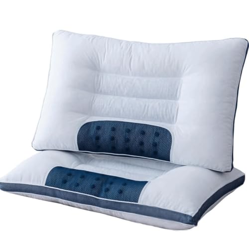 OZLMBERN Protección del Cuello Almohada Cervical para Adultos Almohada Central semilla de Casia Almohada de Salud Almohada de Plumas de Hotel