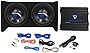 Rockville RV8.2A 800 Watt Dual 8' Car Subwoofer Enclosure+Mono Amplifier+Amp Kit black