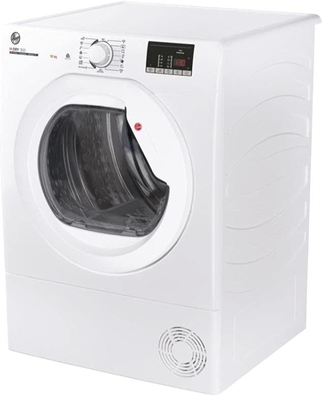 Hoover HDry 300 HLEC10DG Free Standing Condenser Tumble Dryer, Sensor Dry, 10 kg Load, White