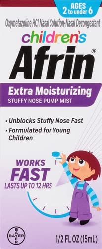 Afrin Childrens, Age 2-6, Extra Moisturizing Stuffy Nose Spray, 12 Hour Nasal Congestion Relief - 15 Ml #TOP19