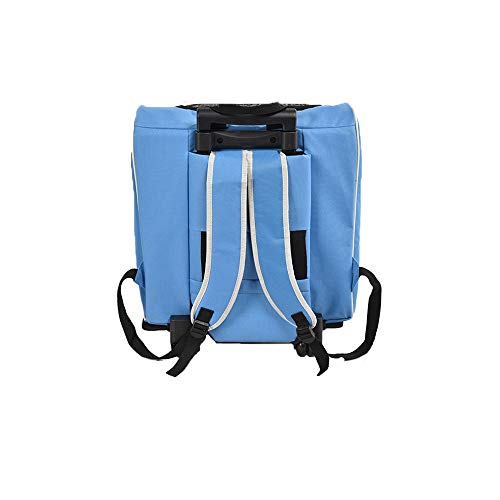 LEMKA Pet Rolling Carrier Backpack Wheel Around 4-in-1 Pet Travel Carrier,Airline Approve Dog Carrier for Indoor & Outdoor Use (Light Blue)