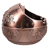 Cendrier avec couvercle : la conception unique en forme de boule de ce cendrier rose vintage crée une apparence distinctive et accrocheuse, cendriers