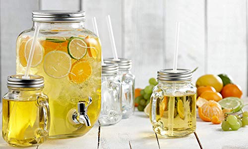 Circleware Sun Tea Mason Jar Glass Beverage Dispenser With Lid, Entertainment Glassware Pitcher For Water, Juice, Beer Wine Liquor, Kombucha & Cold Drinks, Huge 2 Gallon, Classic Yorkshire #TOP3
