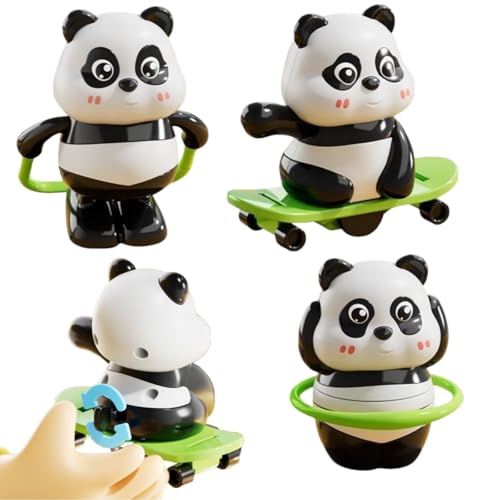 Générique Adorable Wind-Up Panda Toys Set,Cartoon Animal Clockwork Toy Decor Ornament,Funny Cute Pandas Party Toy,for Home Display,Birthday Gift