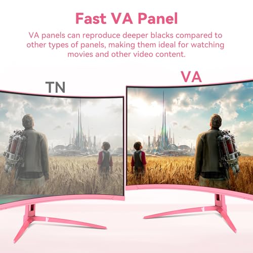 Monitor Curvo 27 Pollici 2K 180Hz, 1500R, HDR10, FreeSync, Montaggio VESA, Schermo PC - Monitor - Immagine 4