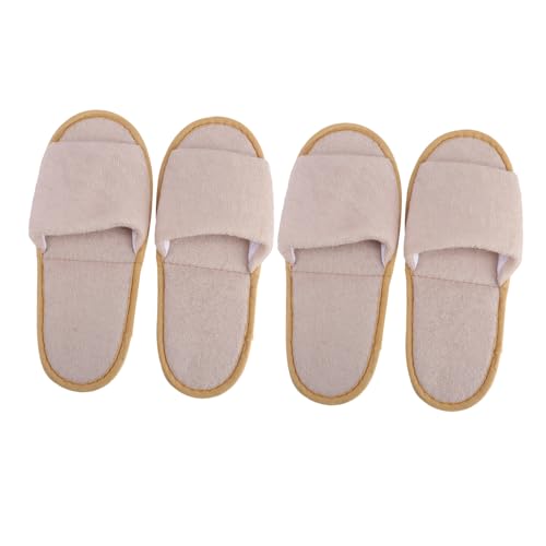 HAPINARY 2 Pair Breathable Unisex Slippers Summer Men's Indoor Travel Slippers for Guests