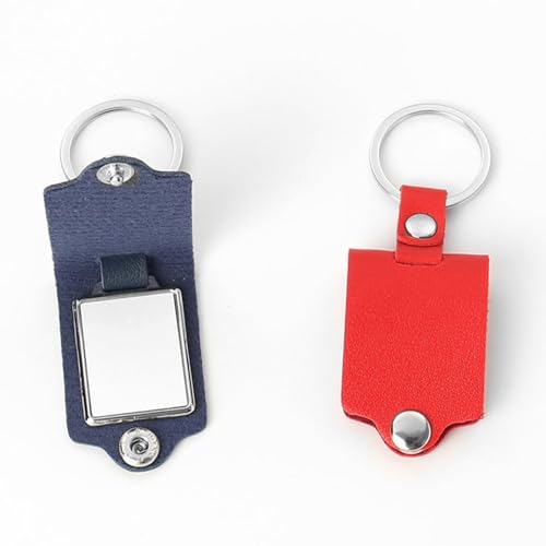 Lot de 12 inserts porte-clés cuir pour création et artisanat - 7