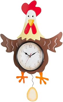 Clock Pendulum Country Theme Rooster