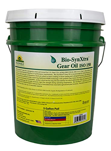 Renewable Lubricants Bio-SynXtra ISO 150 EP Gear Oil, 5 Gallon Pail