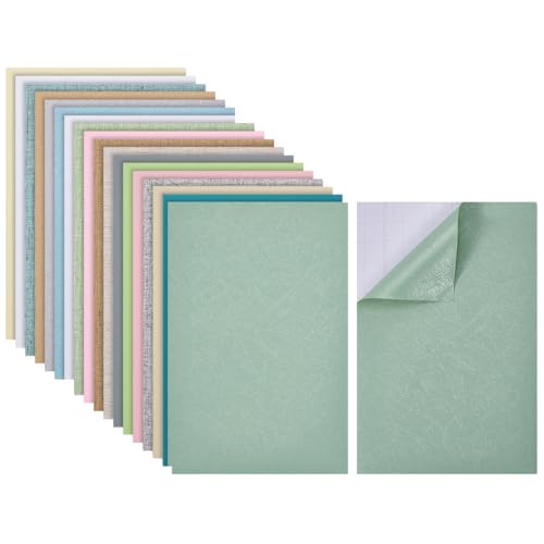 GOMAKERER 18 Sheets Dollhouse Wallpaper Mixed Colors Plastic Dollhouse Floorboards Miniatures Dollhouse Decoration Accessories for Living Room Bedroom in Doll Houses Decoration 7.9511.81 Inch