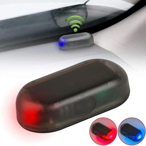 Image of Solar Car Alarm LED Light - Simulate Imitation Security System Warning Theft Flash Blinking Lamp (Car Alarm LED Light) (Red.)