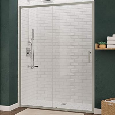 ANZZI Halberd 60 in. x 72 in. Framed Shower Door with Tsunami Guard in Brushed Nickel