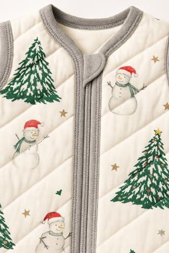 Image of TuddyBuddy Baby Cotton Wearable Quilted Sleeping Bag Blanket 1.5 Tog with 1 Way Zipper Closure | Ideal for Babies & Kids Hypoallergenic Fabrics | (Pine Tree AOP, 18-24 Months)
