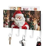 STVNKML Soporte de pared decorativo de poliuretano con 5 ganchos, para colgar llaves de pared, organizador de correo, decoración rústica para el hogar, entrada, sala de estar