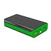 Produktbild RealPower PB-6k Color Edition, 6.000mAh Powerbank/Externer Akku/Ladegerät, 2 x Out (USB), LED Kapazitätsanzeige, für iphone, iPad, Samsung Galaxy und weitere, (Schwarz/Grün)