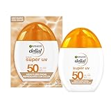 Garnier Delial Super UV Aqua Fluido Facial Refrescante con [Ácido Hialurónico] Muy Alta Protección FPS 50+. 12H piel Fresca y Efecto Mate. Textura muy fresca y acuosa. Acabado Invisible. 40 ML
