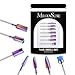 MelodySusie Long Tungsten Carbide Nail Drill Bits Set 7Pcs Less Dust Acrylic Nail File Drill Bit Manicure Pedicure, 3/32 inches, Colorful
