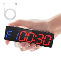 Gym Timer Clock for Home Gym,Magnetic Mini Portable 12/24H Wall Clock,Stopwatch/Interval Timer for Workout,Countdown/UP Digital timer with Built-in Powerful Battery,Boxing clock for Home/Gym/Garage