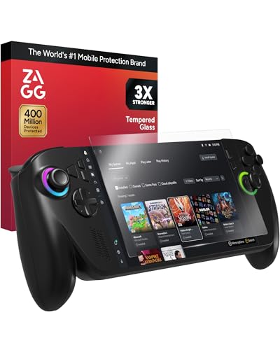 ZAGG Glass+ Screen Protector for ROG Xbox Ally X & ROG Xbox Ally – 3X Stronger Tempered Glass, Scratch & Smudge Resistant, Smooth Silky Touch, Easy Bubble-Free Installation, Anti-Fingerprint Design