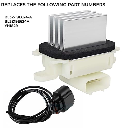 Blower Motor Resistor With Harness Compatible With 2009-2017 Ford Expedition F150 Lobo Lincoln Navigator Mark Lt,Ac Blower Control Module Replaces Bl3Z-19E624-A Bl3Z19E624A #TOP3