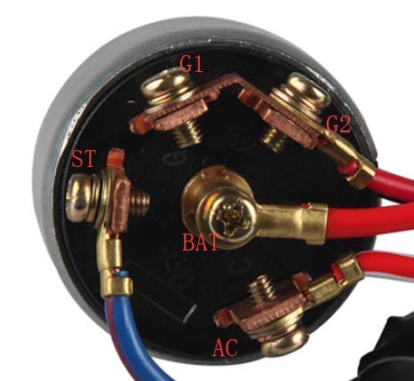 TC020-31820 Ignition Starter Switch with 4 Position 5 Terminals Replacement for Kubota Tractor B2150,M6800,M4900,BX2200,B1700E,L2800F,L4400F,MX5000F