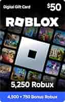 ロブロックスカード Amazon.com: Roblox Digital Gift Card - 5,250 Robux [Includes