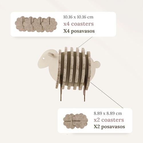 Decoracion Hogar - Regalos Originales - Posavasos Originales y Absorbentes, Coasters Antideslizantes, Base Lavable, 6 Unidades, Diseño Innovador, Coasters for Drinks - imagen 2