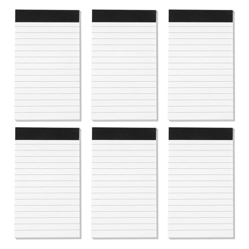 Rixotix 6 Stück Notizblock A7, To Do Listen Block 30 Blatt/Block, Notizzettel Nachfülleinlagen Mini Notizblöcke Liniert Schreibblock Kleiner Notizblock A7 Ersatzblöcke für Arbeit Büro Haushalt Schule