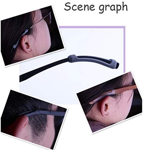 pengxiaomei 6 Pairs Anti Slip Ear Hook, Silicone Glasses Ear Grips Eyewear Sleeve Retainer for Sunglasses and Glasses