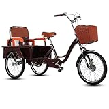 【Mobility Tricycle】The chain is driven by the pedals and the wheels start to move forward.It is suitable for adults and the elderly to go out for exercise,hanging out and shopping. 【3 Wheels Bicycle】High carbon steel frame can carry a maximum load of...