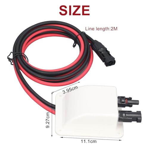 Solar Doppel-Kabeldurchführung,Kabeldurchführung Wasserdicht Dachdurchführung,Solar Kabeldurchführung Anschlussdose,2-Fach Solar Kabeldurchführung mit 2m Solarkabel,für Wohnmobil Photovoltaik Boot