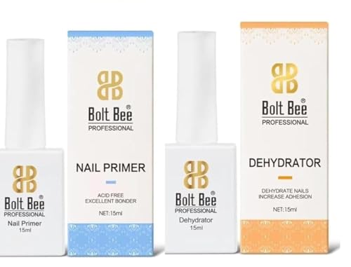 Image of BOLT BEE Nail Primer and Dehydrator air dry15ml Soak Off UV LED Gel Nail Polish set for Nail Art