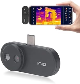 Thermal Camera for, 640 X 480 IR Resolution Smartphones Thermal Imaging Camera for Micro USB or USB C, 6 Color Modes All Purpose Thermal Imager for Home Builders